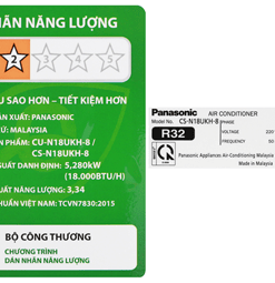 Alternative view of Máy lạnh Panasonic 2 HP CU/CS-N18VKH-8