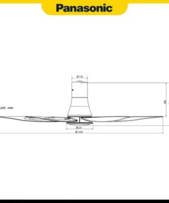 Alternative view of Quạt trần Panasonic 5 cánh F-60TDN-S