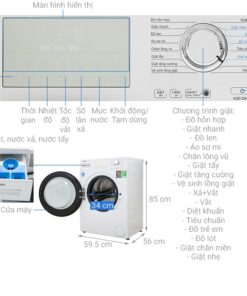 Máy giặt AQUA Inverter 8.5 Kg AQD-D850E W