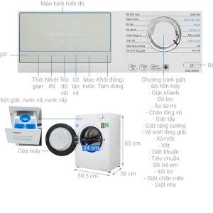 Máy giặt AQUA Inverter 8.5 Kg AQD-D850E W