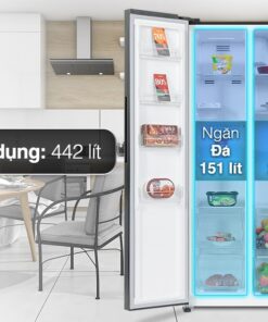 Alternative view of Tủ lạnh Sharp Inverter 442 lít Side By Side SJ-SBX440VG-BK