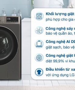 Máy giặt sấy LG AI DD Inverter giặt 14 kg sấy 8 kg FV1414H3BA